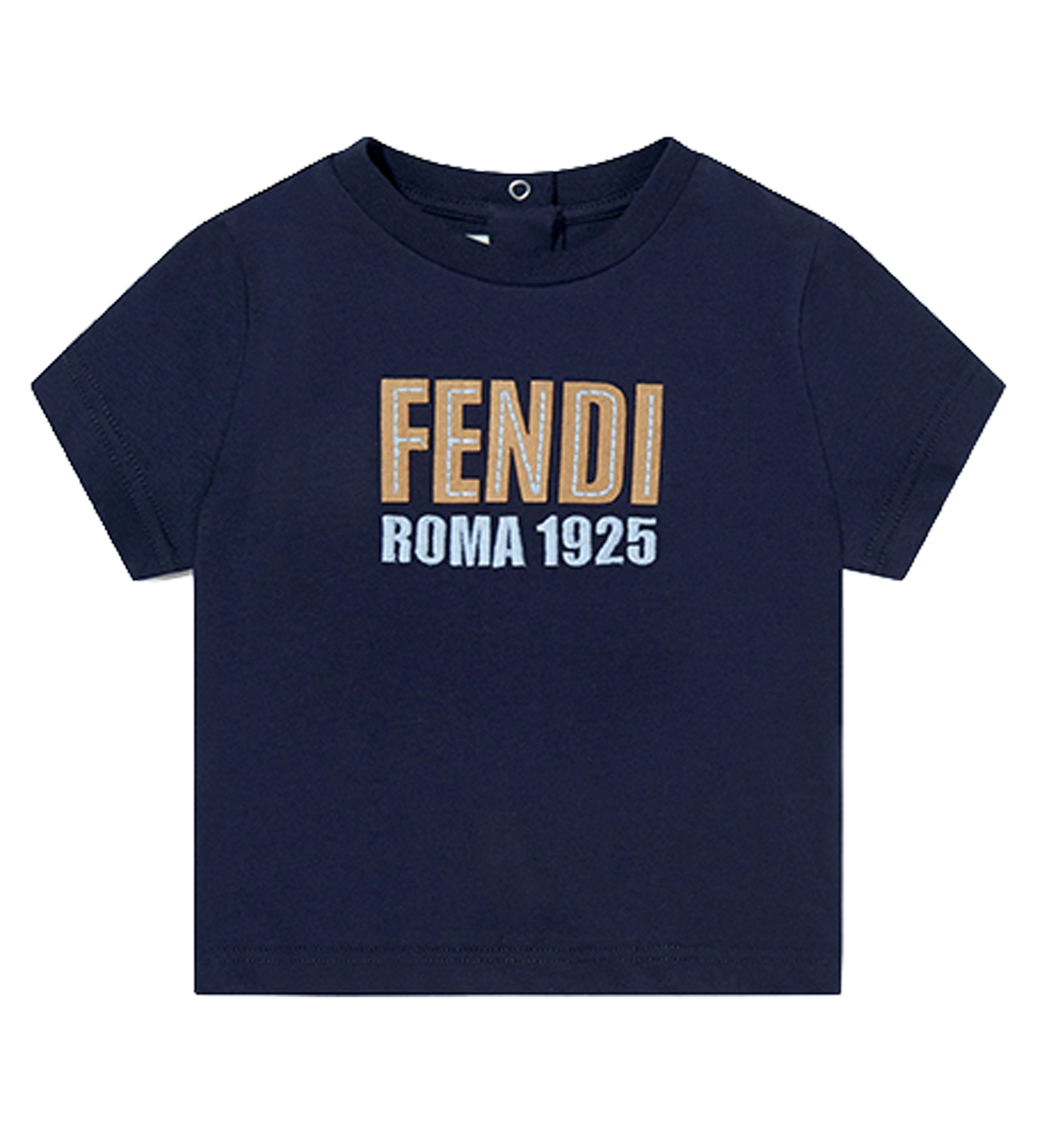 Fendi Geborduurd T-shirt uit 1925 in marineblauw (baby)