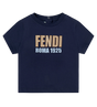 Embroidered 1925 T-Shirt in Navy Blue