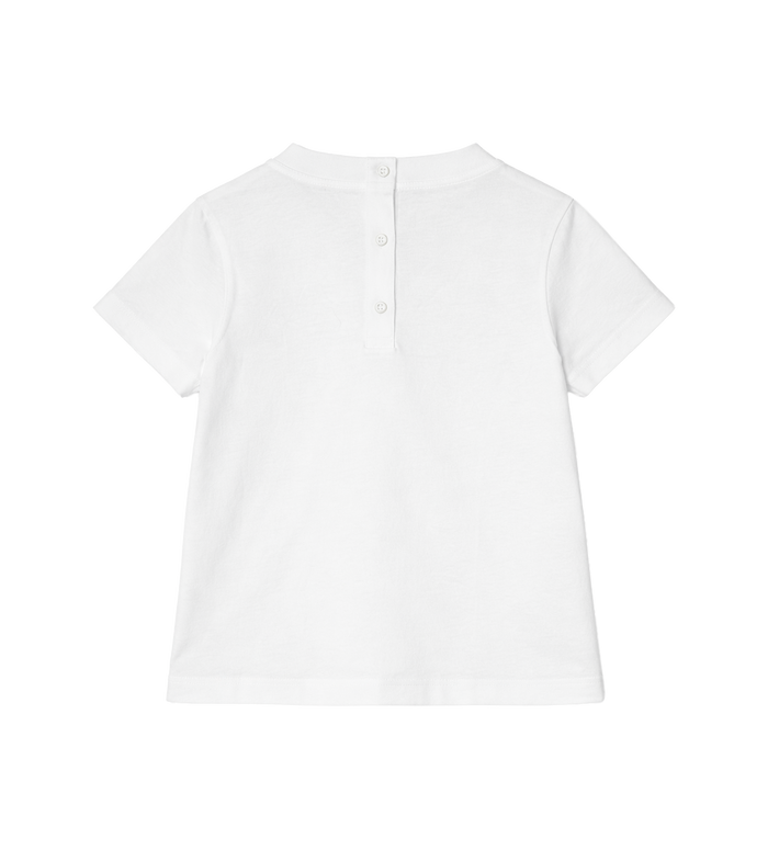 Fendi Tinto Bow Jersey T-shirt in wit, roze en blauw