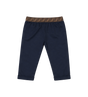 Fendi Marineblauwe gabardinebroek met FF-tailleband in marineblauw