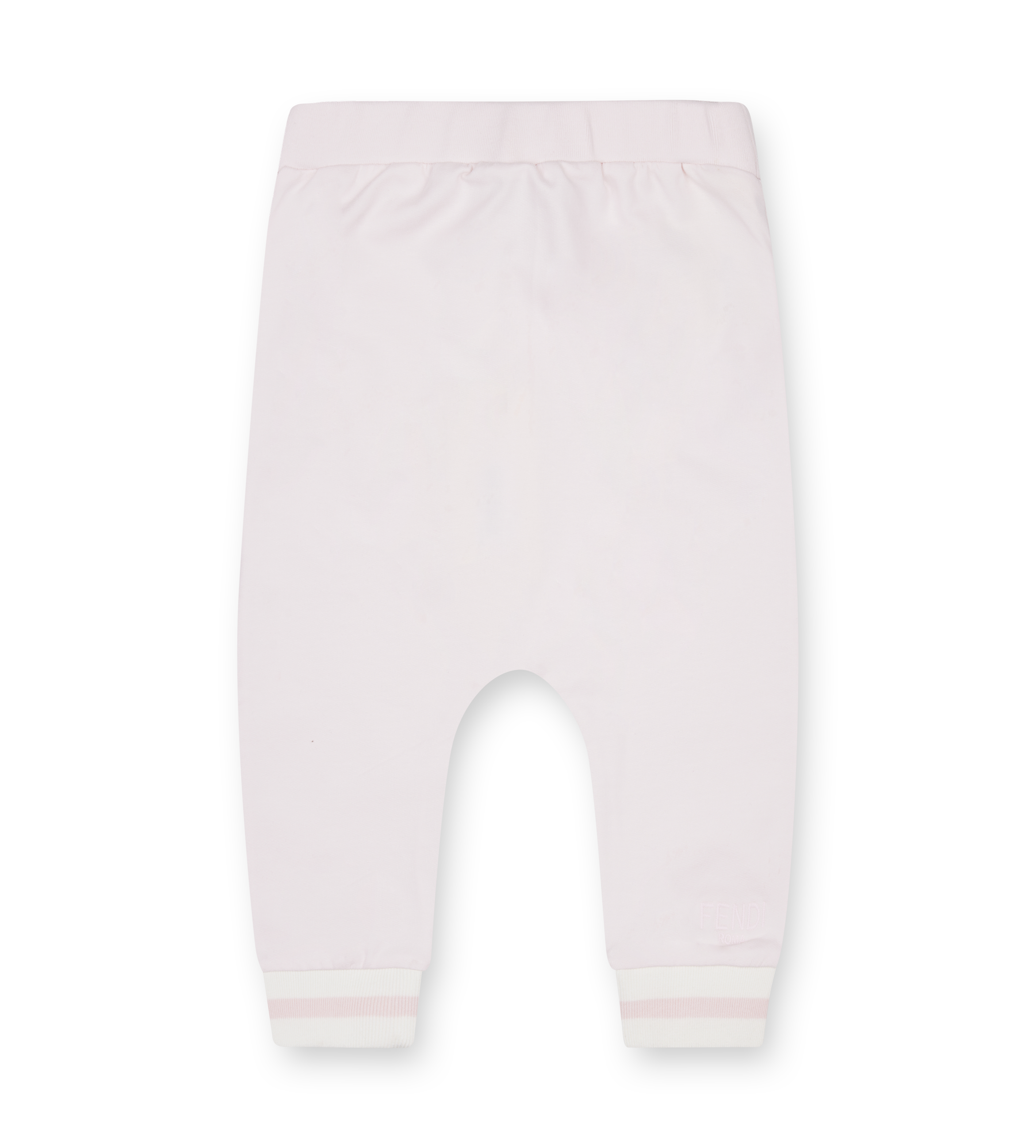 Light pink baby leggings on a white background