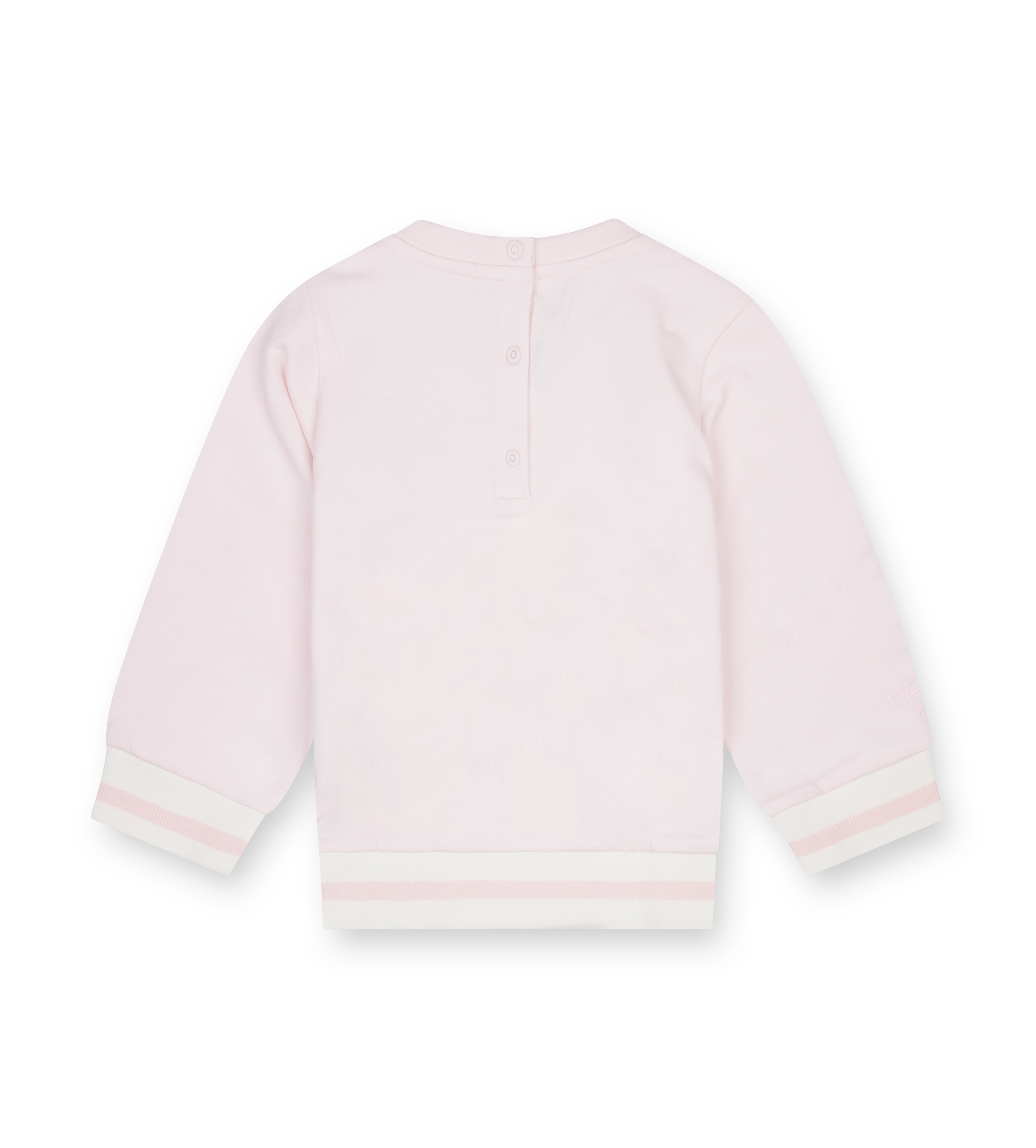 Light pink baby cardigan on a white background