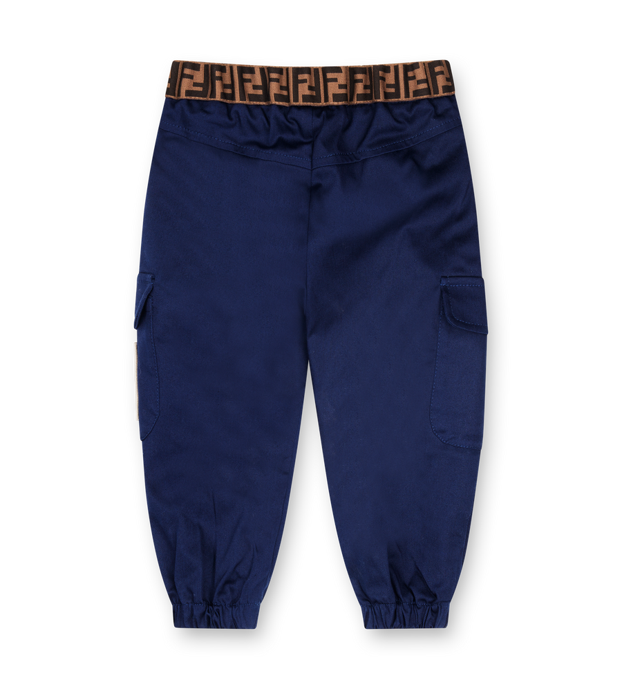 Fendi Gabardine Cargo Pants in Navy (Baby)