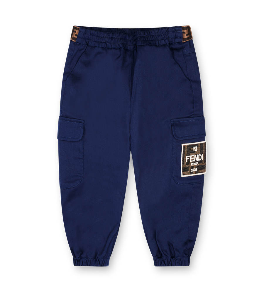 Fendi Gabardine Cargo Pants in Navy (Baby)