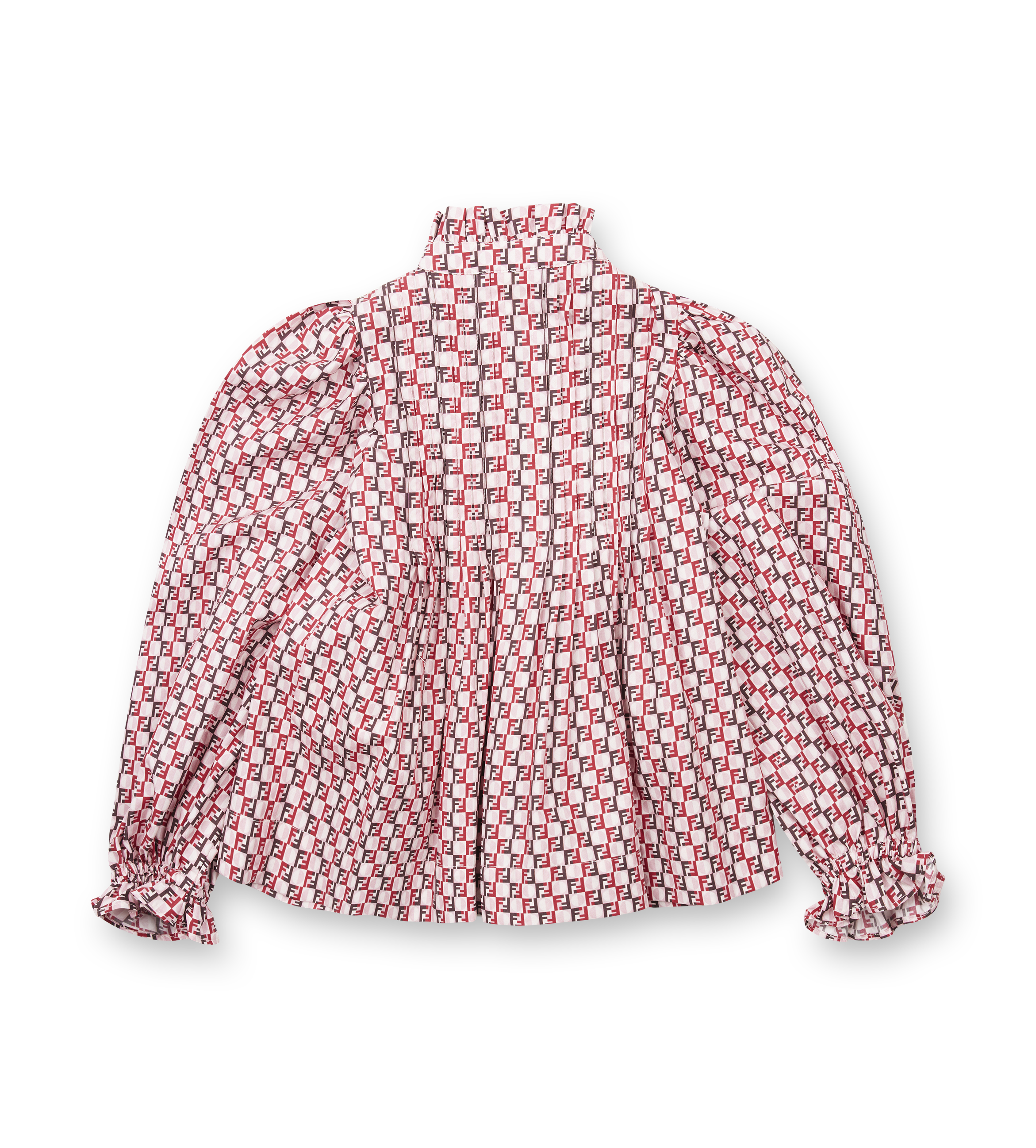 Red and white checkered blouse on a white background