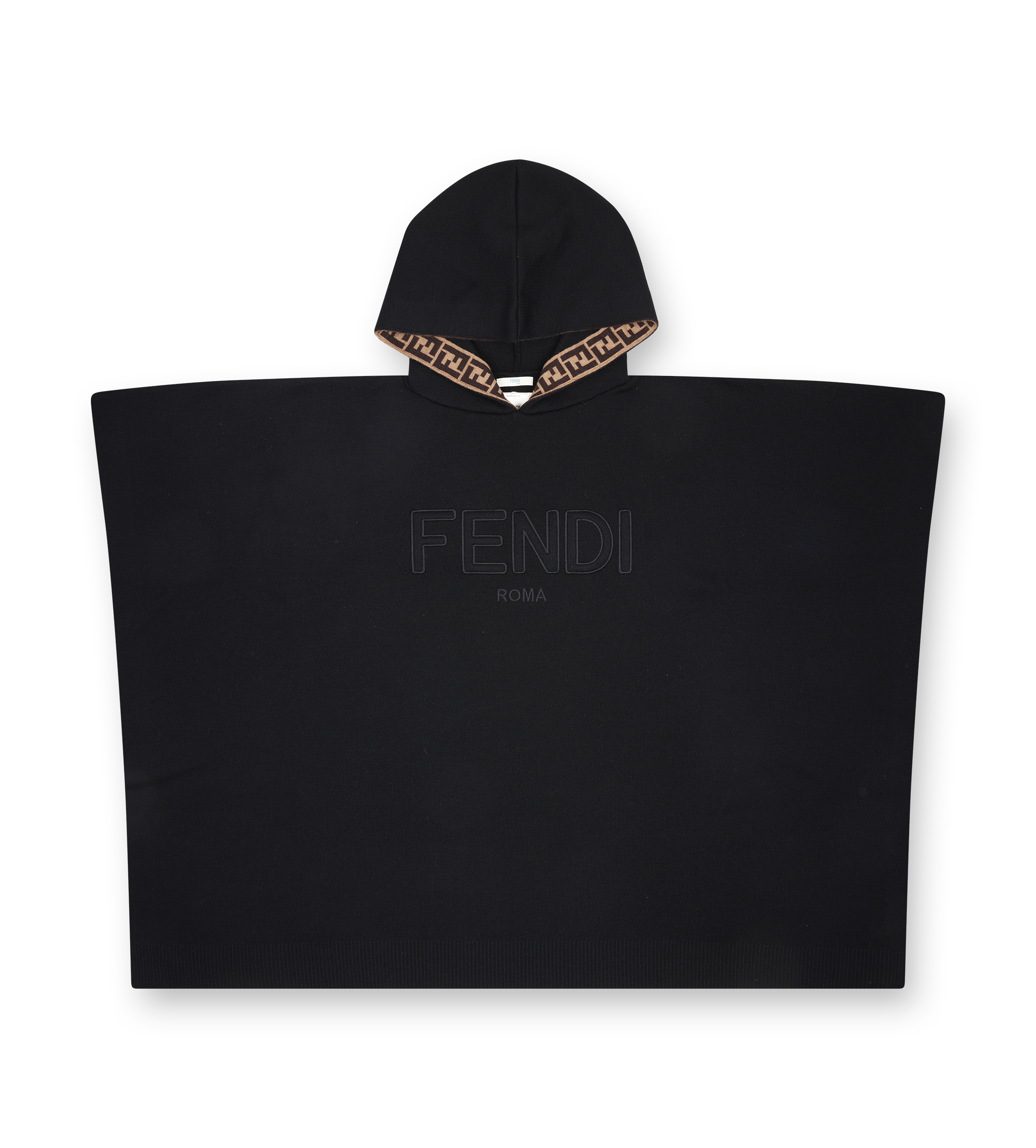 Fendi Hooded Poncho in Black