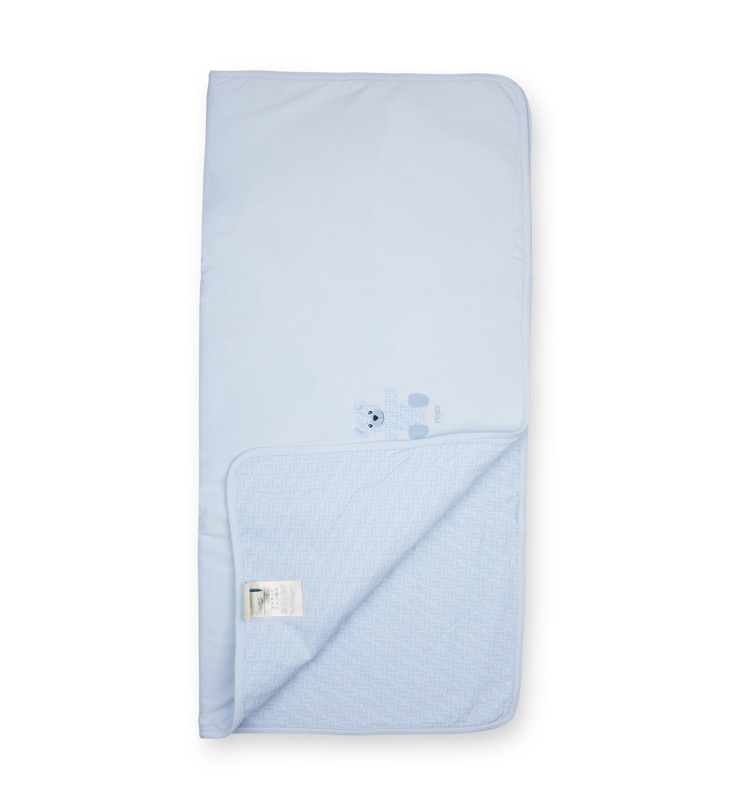 Fendi Jersey Logo Blanket in Light Blue