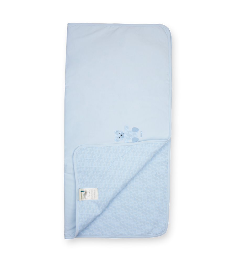 Fendi Jersey Logo Blanket in Light Blue