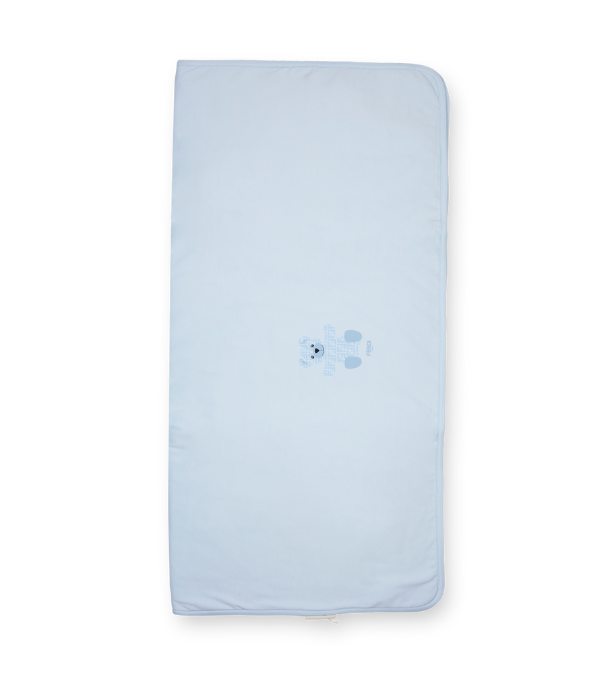 Fendi Jersey Logo Blanket in Light Blue