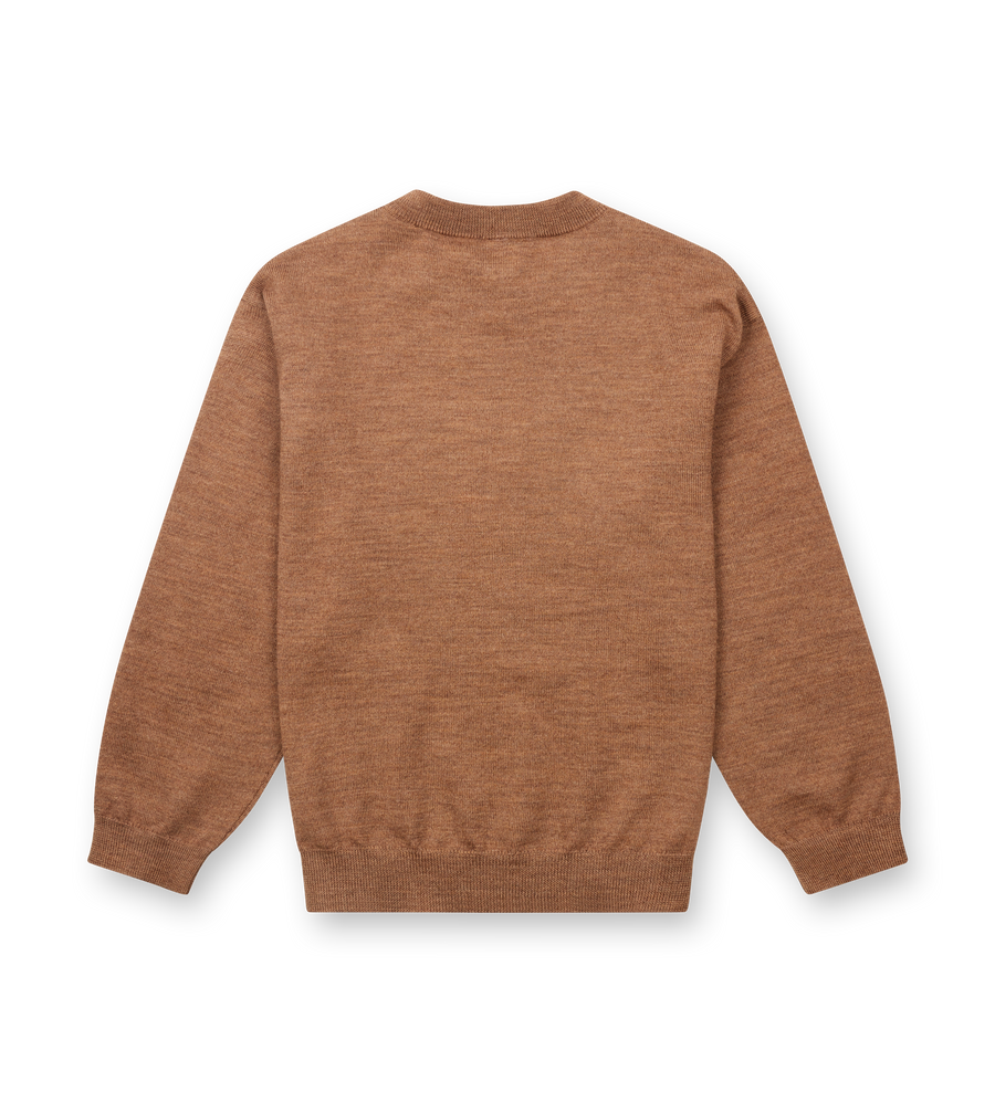 Brown sweater on a white background