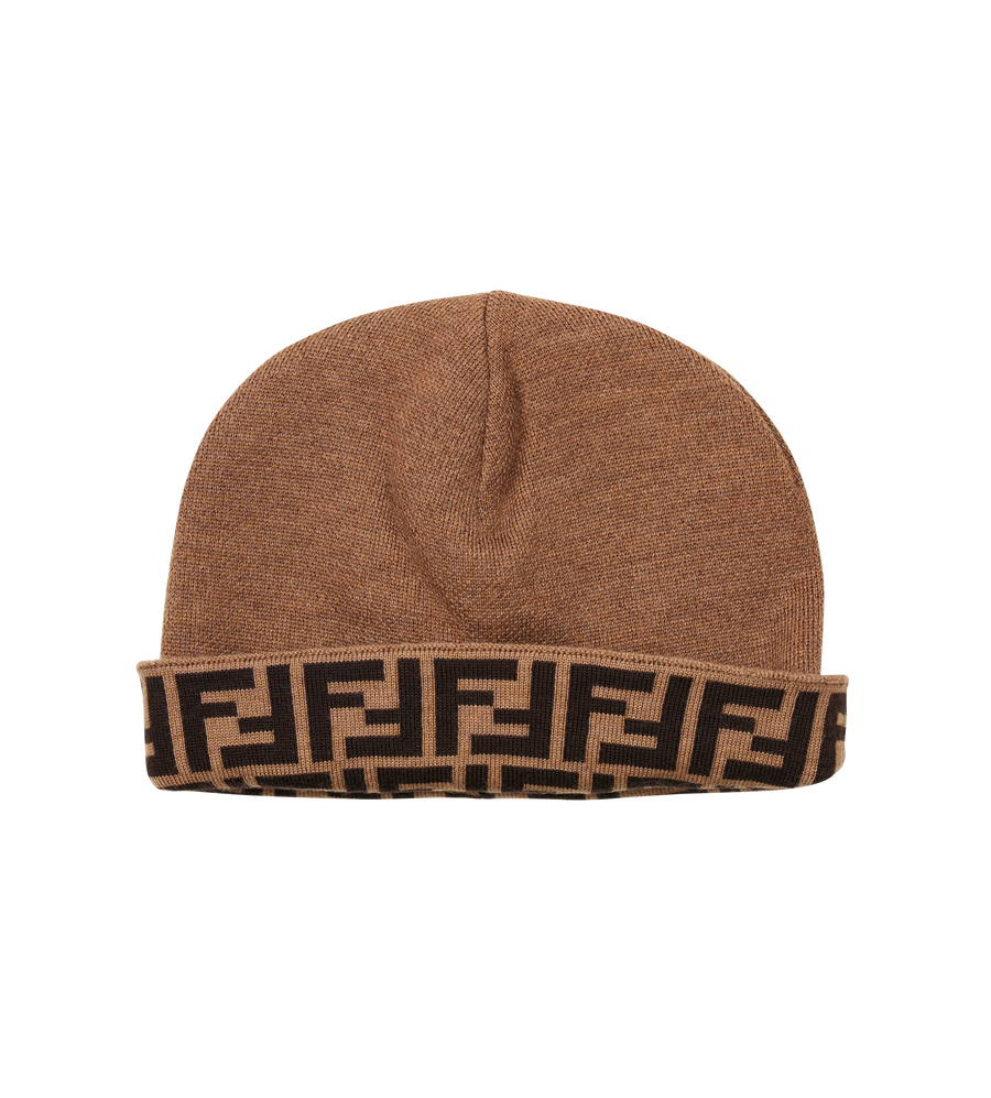 Fendi Virgin Wool Beanie Caramel Brown (Baby)