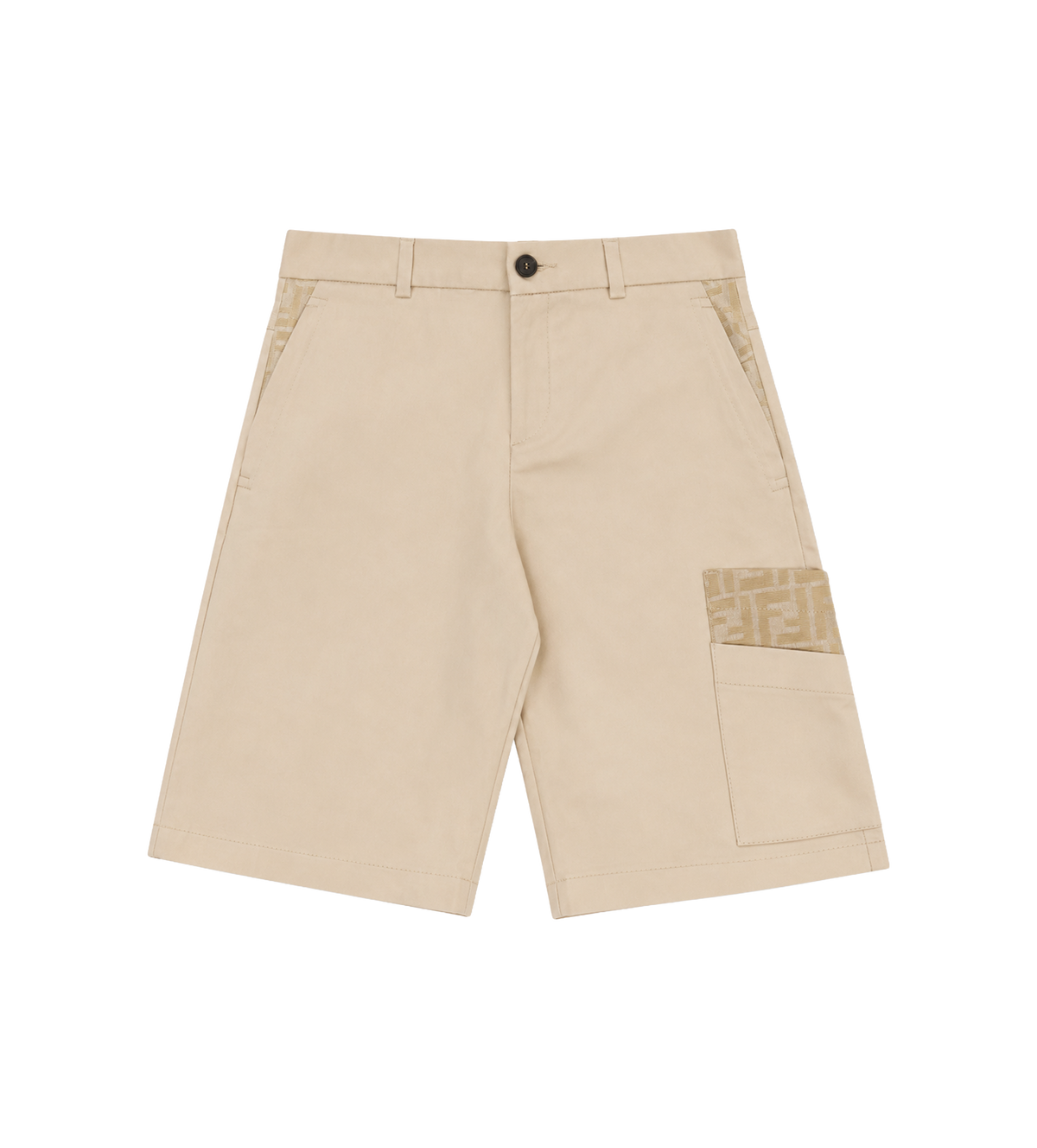 Kids Eavy Gabardine Shorts in Beige