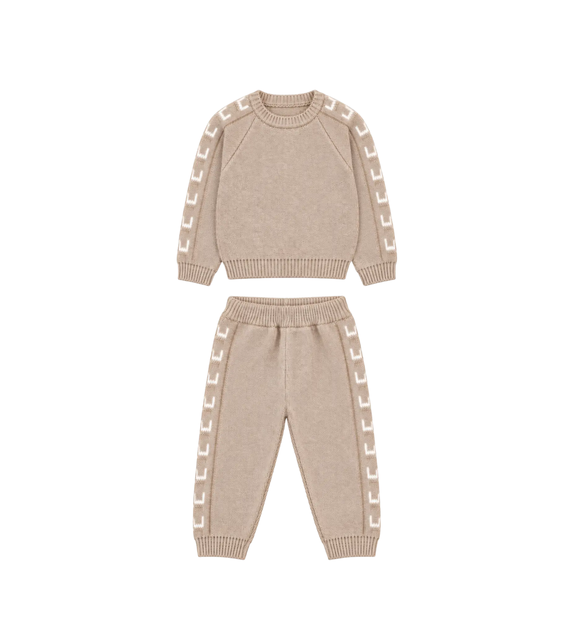 First knitted uitgevoerd in beige