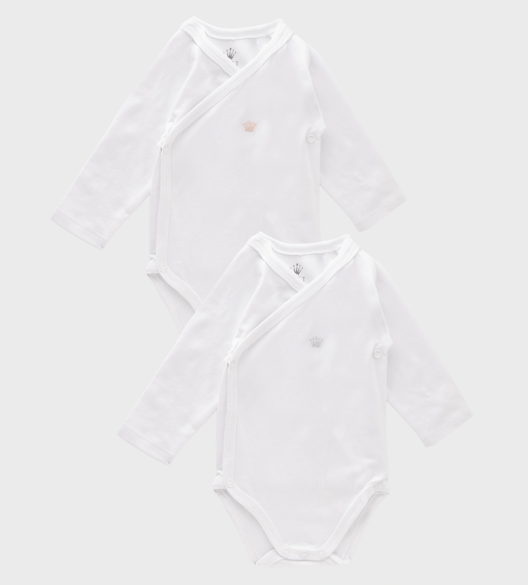 Baby Romper Kroon Set in Wit