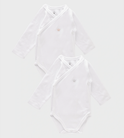Baby Romper Kroon Set in Wit