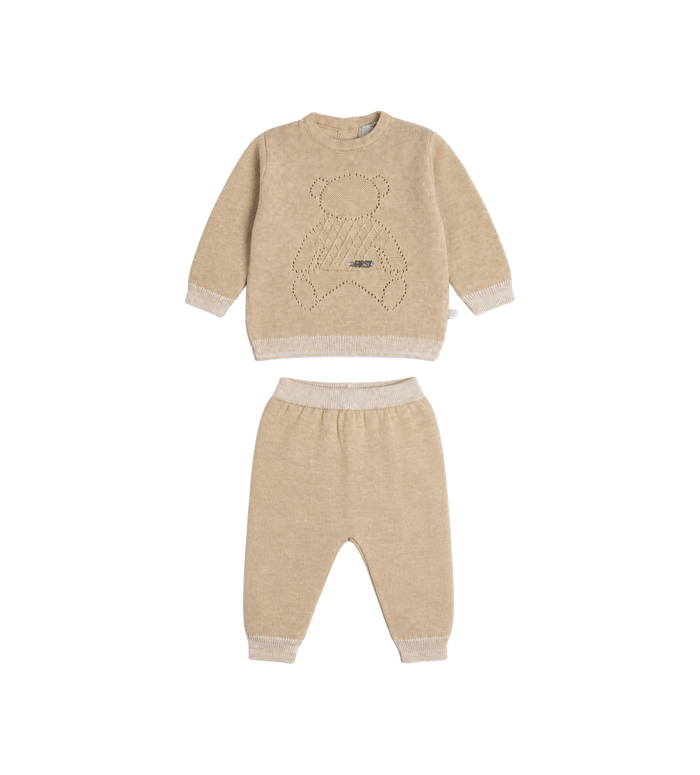 Baby Teddy Knitted In beige uitgevoerd