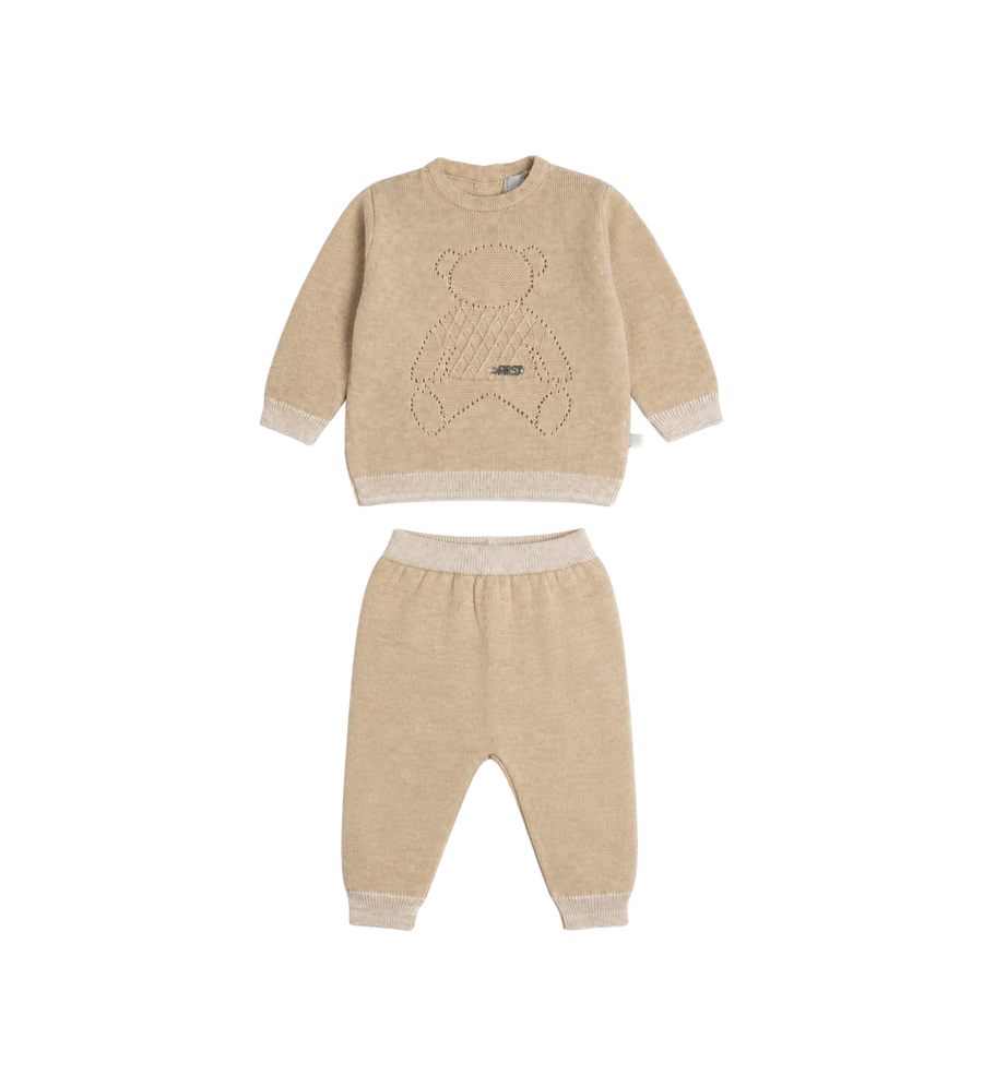 First Teddy Knitted Set in Beige