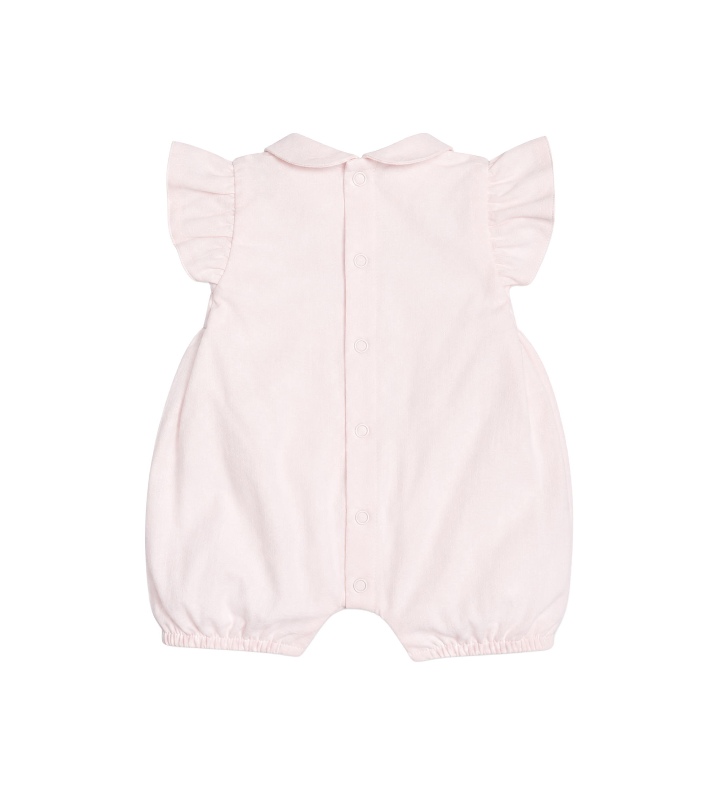 First Baby Short Rompersuit with Bow in Pink