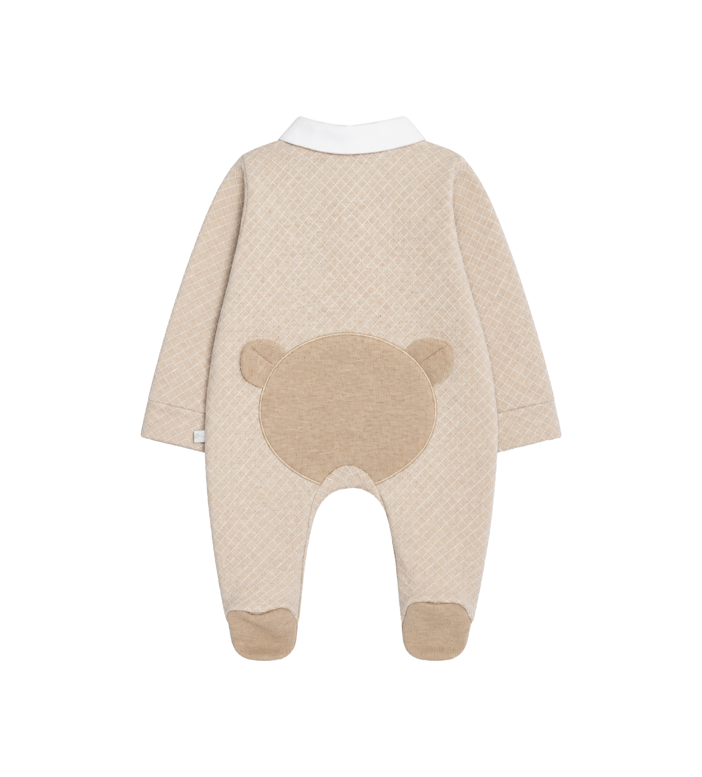 First Piqué Teddy Rompersuit in Beige