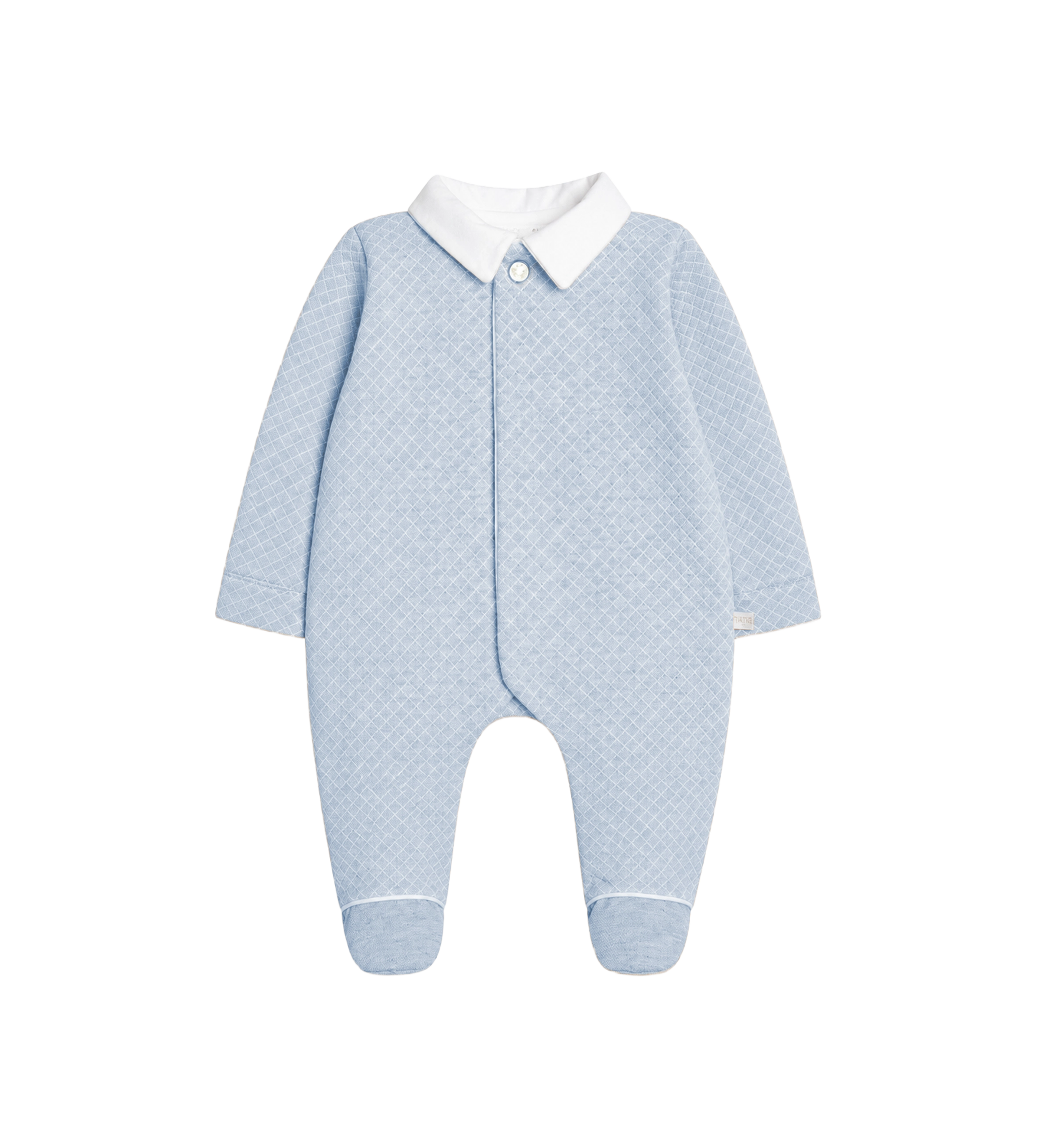 First Piqué Teddy Rompersuit in Blue
