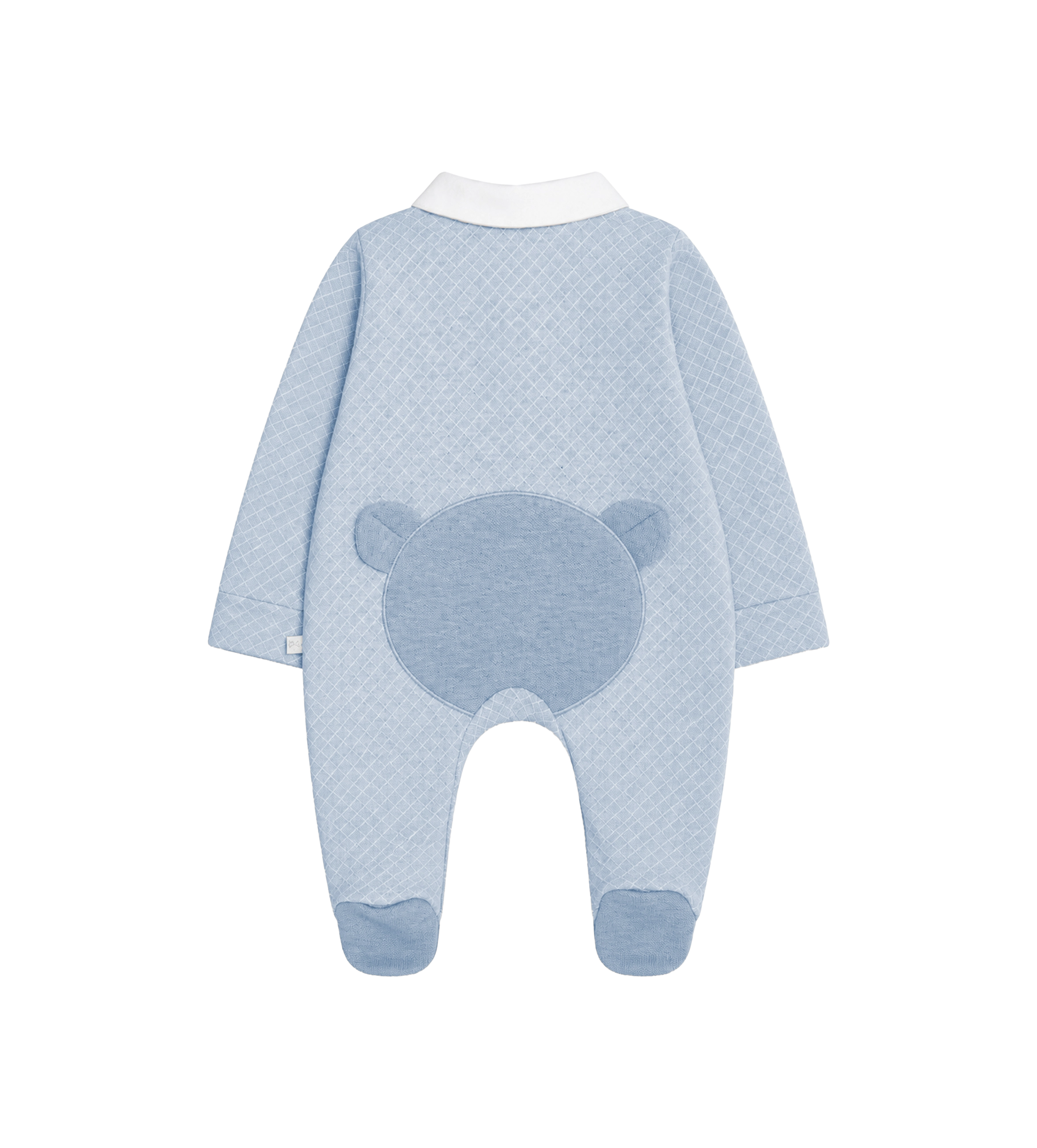First Piqué Teddy Rompersuit in Blue