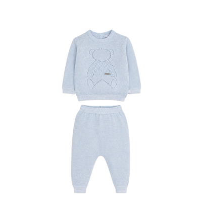 Baby Knitted Set in Azzuro
