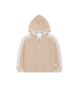 Baby Beige Knitted Hooded Jacket in Beige