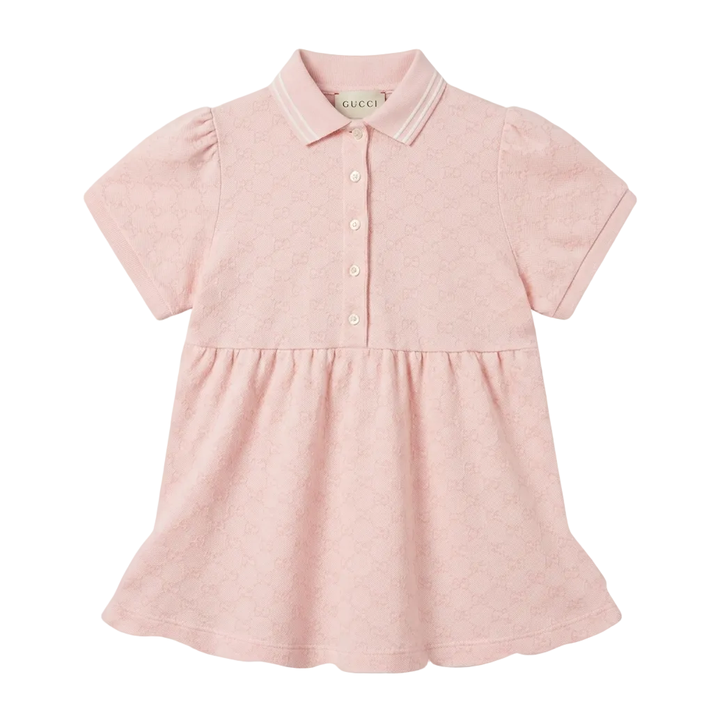 Gucci Kinderjurk van GG-katoen in roze