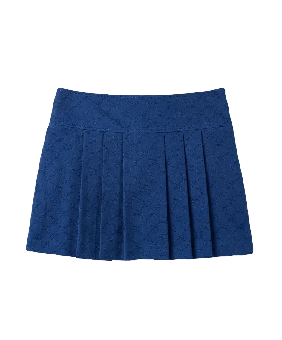 Gucci GG Cotton Skirt in Blue