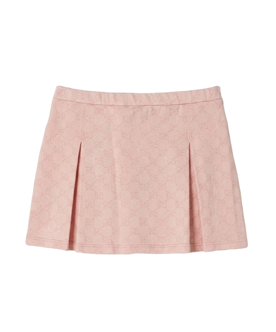 Gucci Kids GG Cotton Mini Skirt in Pink