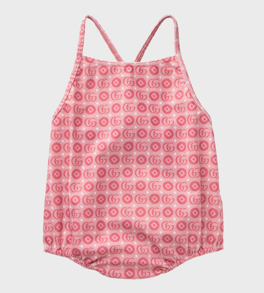 GG Printed Swimsuit Pink