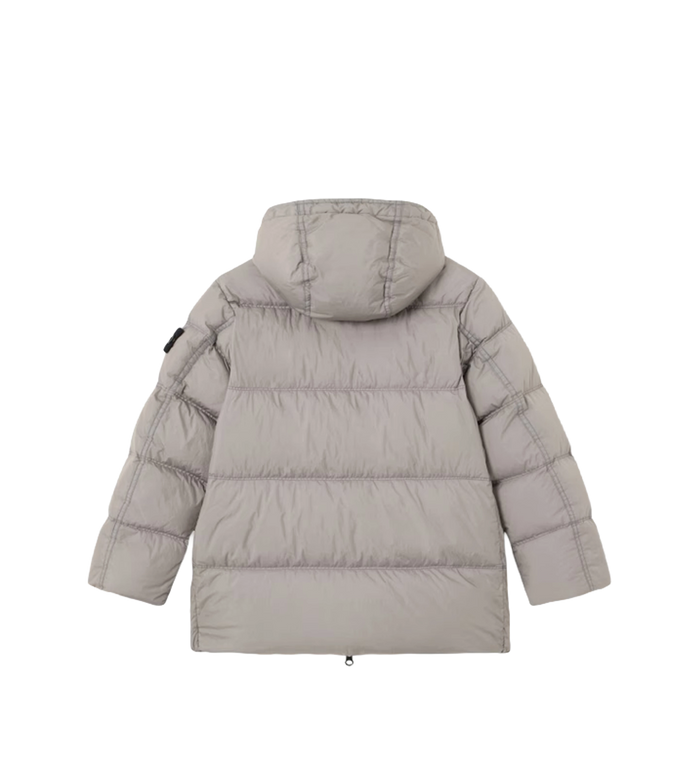 Kids Garment Dyed Crinkle Reps NY donsjack stoffig grijs