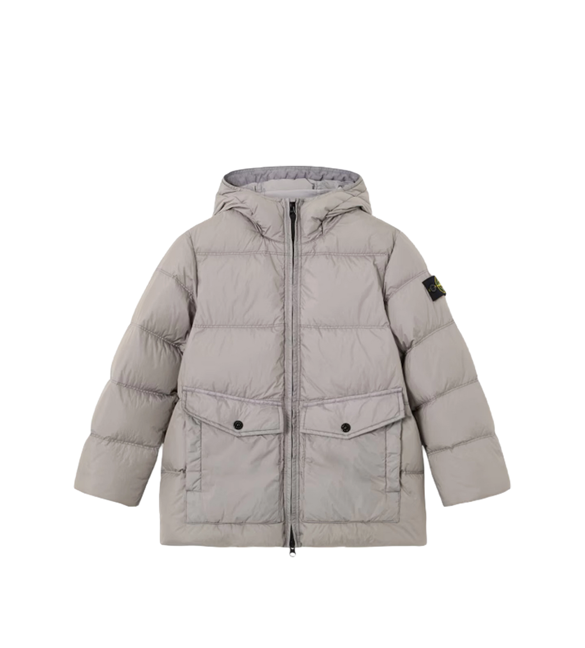Kids Garment Dyed Donsjack Grijs
