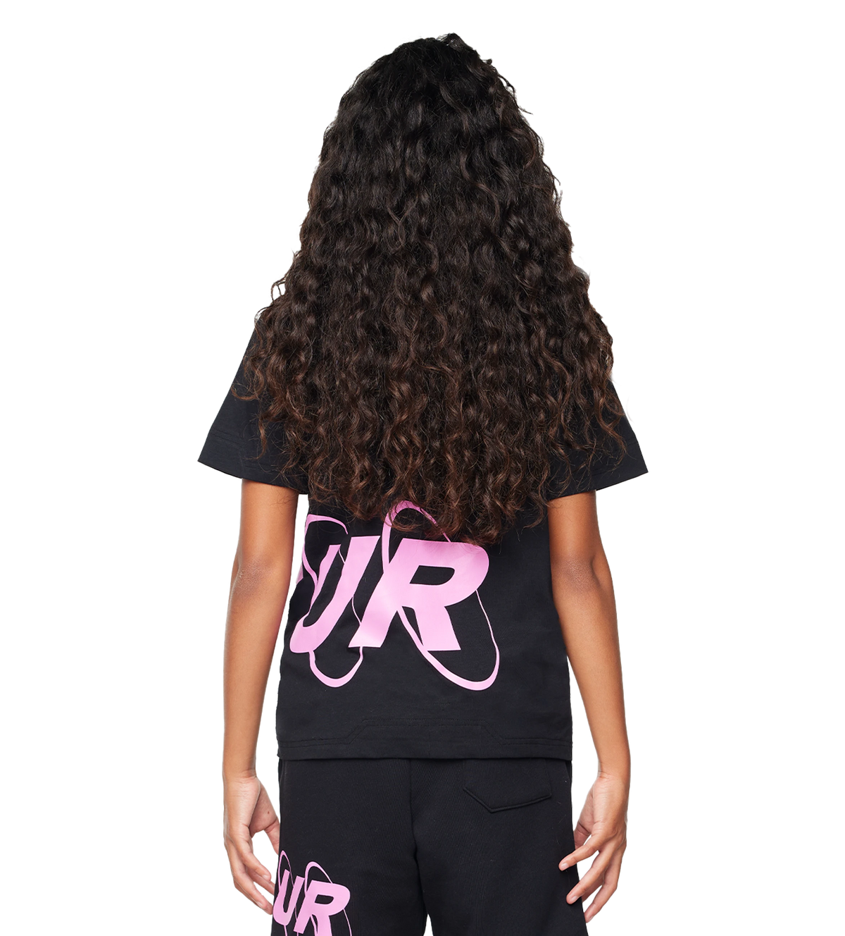 Big Circles  T-shirt Zwart/ Roze