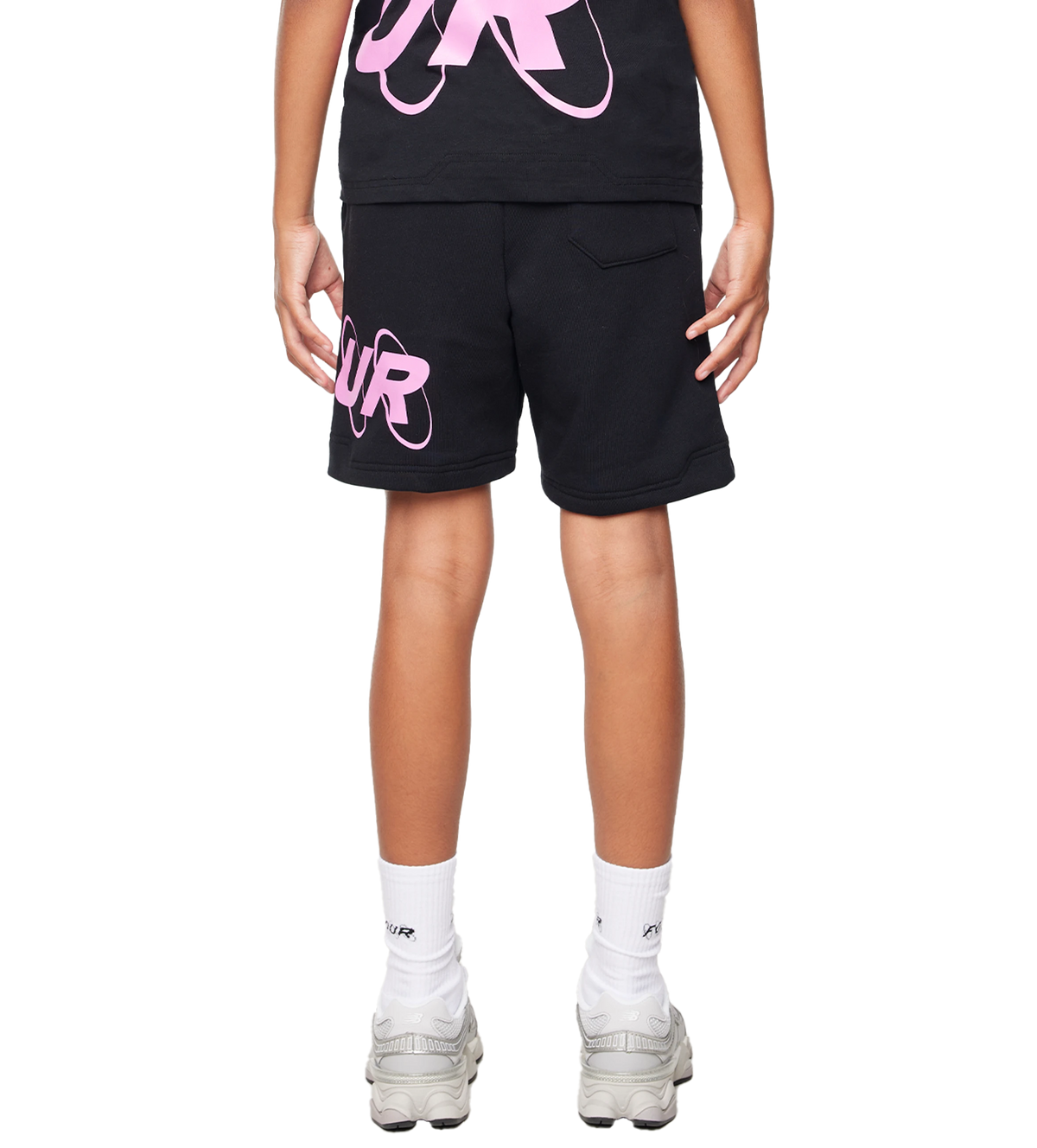Big Circles Shorts Black/ Pink