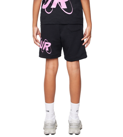 Big Circles Shorts Black/ Pink