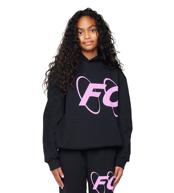 Big Circles Hoodie Zwart/Roze