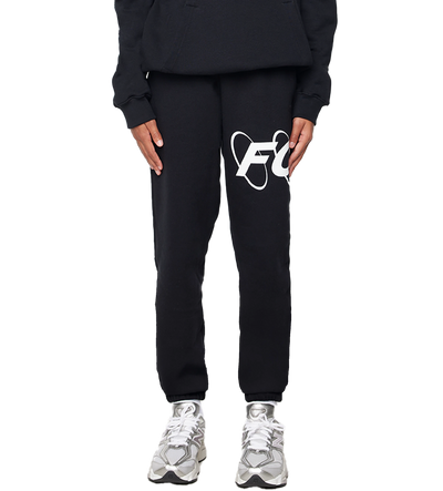 Big Circles Straight Leg Cuffed Zwart/wit
