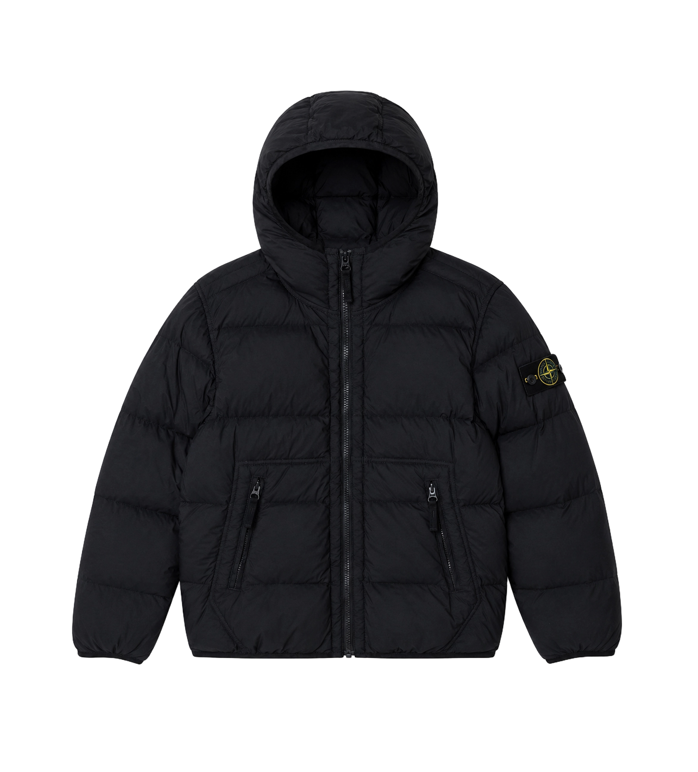 Kids Donsjack met capuchon zwart