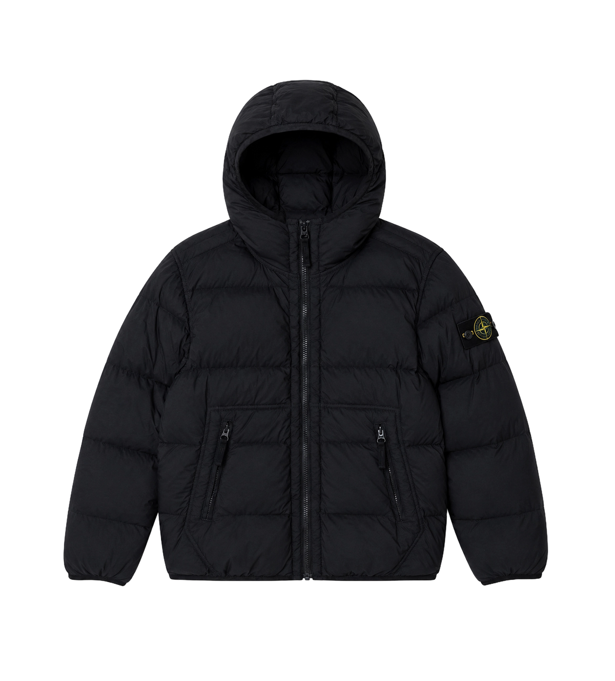 Kids Donsjack met capuchon zwart