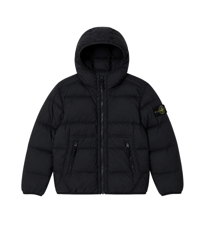 Kids Donsjack met capuchon zwart