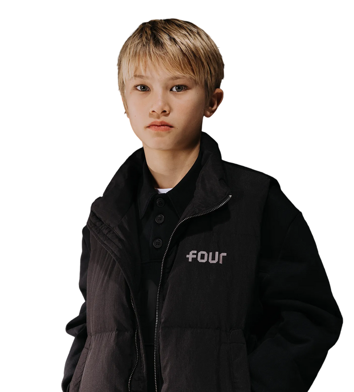 Logo Padded Vest Jacket Black