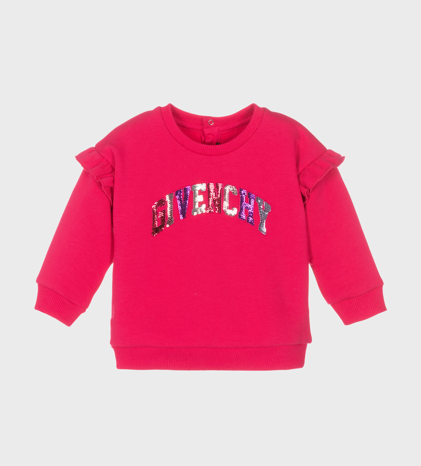 Baby Sequinned-Logo Sweatshirt Pink