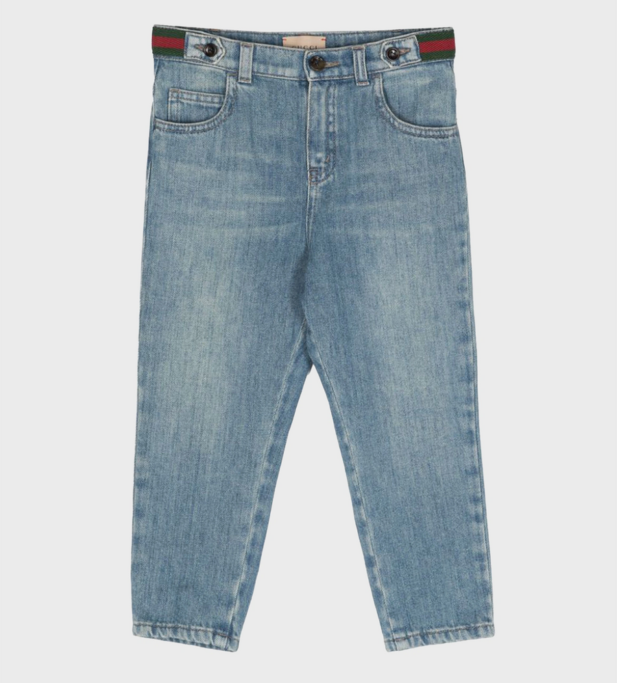 Baby Denim Trousers Washed Blue