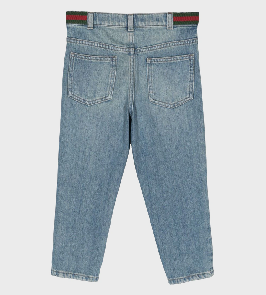 Baby Denim Trousers Washed Blue