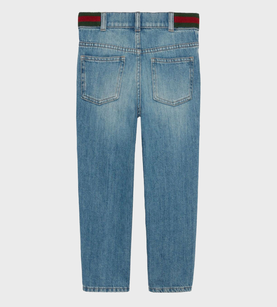 Denim Trousers Washed Blue