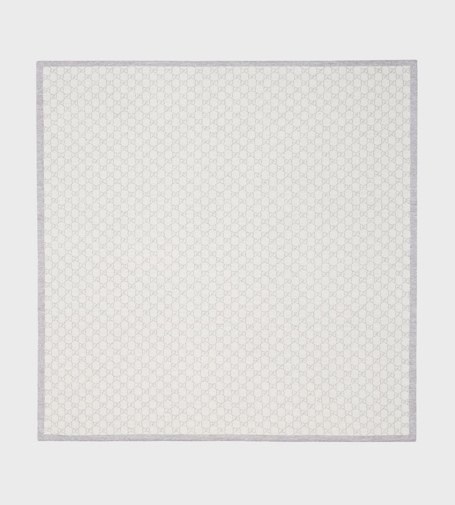 GG Jacquard Wool Blanket Grey
