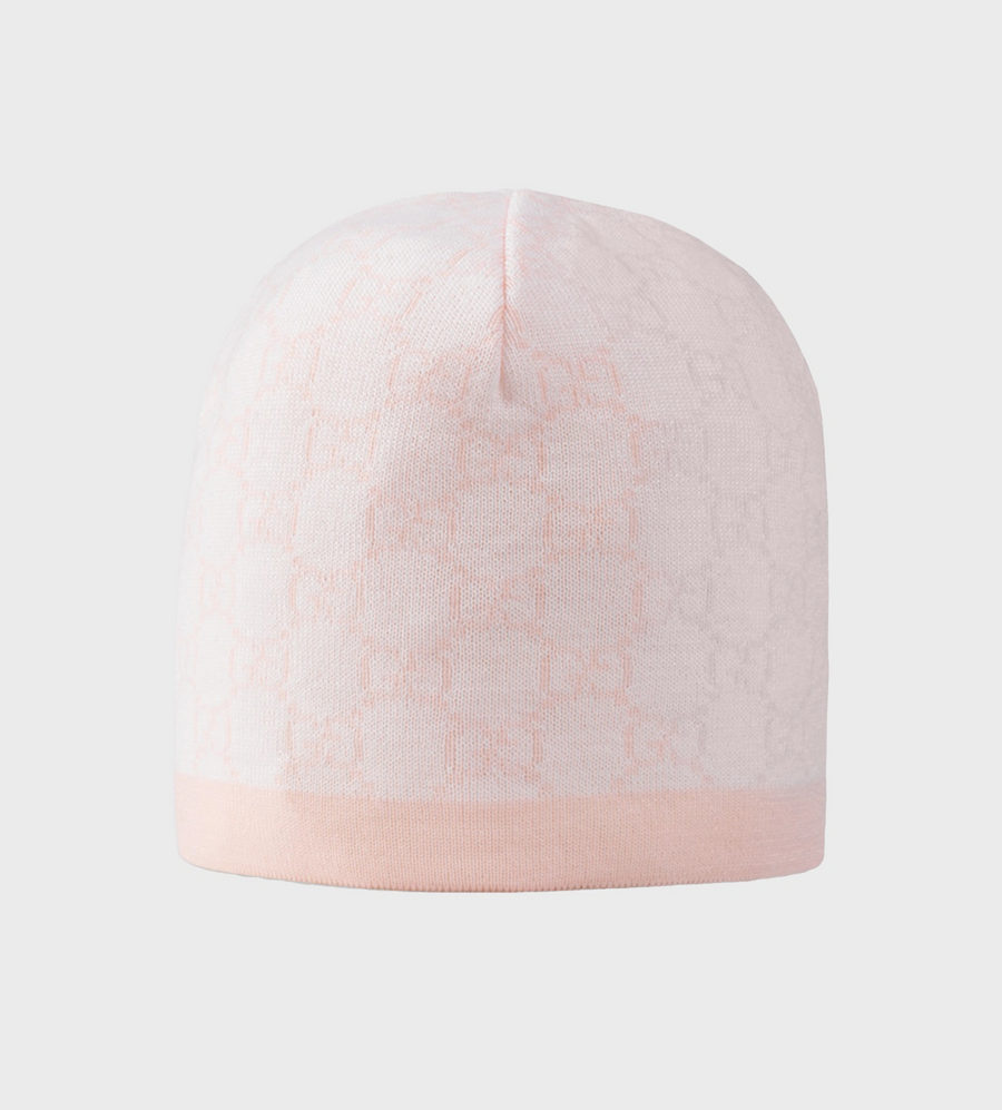 GG Pattern Wool Hat Pink