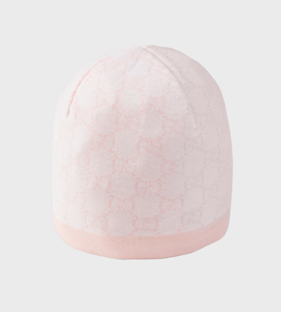 GG Pattern Wool Hat Pink