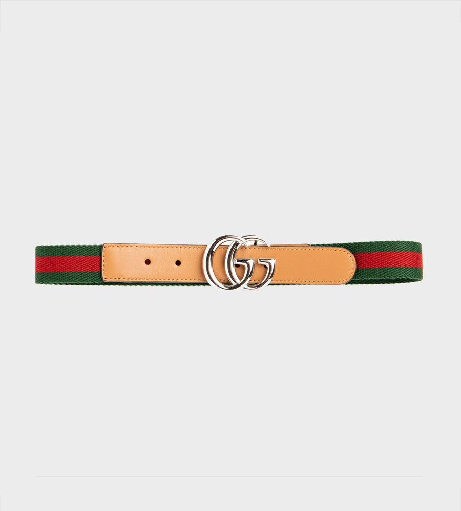 Gucci GG Buckle Web Belt in Beige (Kids)